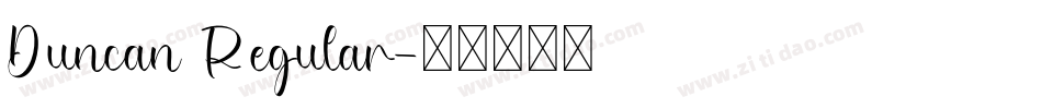Duncan Regular字体转换